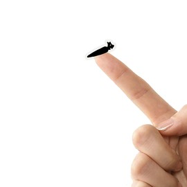 Wedding Meal Stickers - Wedding Meal Indicator Stickers - Wedding Meal Choice Stickers (50 Stickers - Carrot, Black)