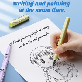 Pack of 5 Metal Inkless Pencils, Inkless Pencil with Eraser, Magic Pencil with 5 Interchangeable Heads, Clear and Liquid Writing for Adults, Students, Artists (Multi-Colour)