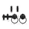 Black Ring Gate Latch, Garden Gate Latch, Door Catch, Gate