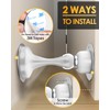 White Magnetic Stainless Steel Door Stopper – Wall & Floor