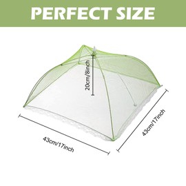 7 Pcs Food Covers for Outside, 17 inch Pop-up Umbrella Mesh Food Tents, for Outdoors Parties Picnics BBQs, Reusable and Collapsible Food Tents (Colorful)
