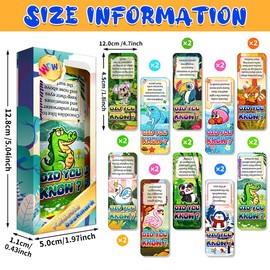 COYUN Pack of 20 Magnetic Bookmarks, Children's Magnetic Bookmarks with Animal Knowledge, Ideal for Students, Boys, Girls, Book Lovers