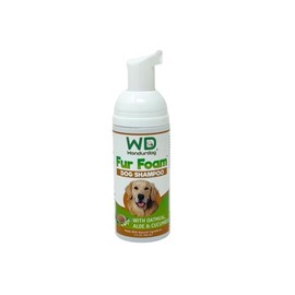 Wondurdog Fur Foam Dog Shampoo with Oatmeal, Coconut and Aloe. Hypoallergenic, Softens Coat, Moisturizes Dry Skin, Restores Shiny, Lathers from Bottle. (2 oz)