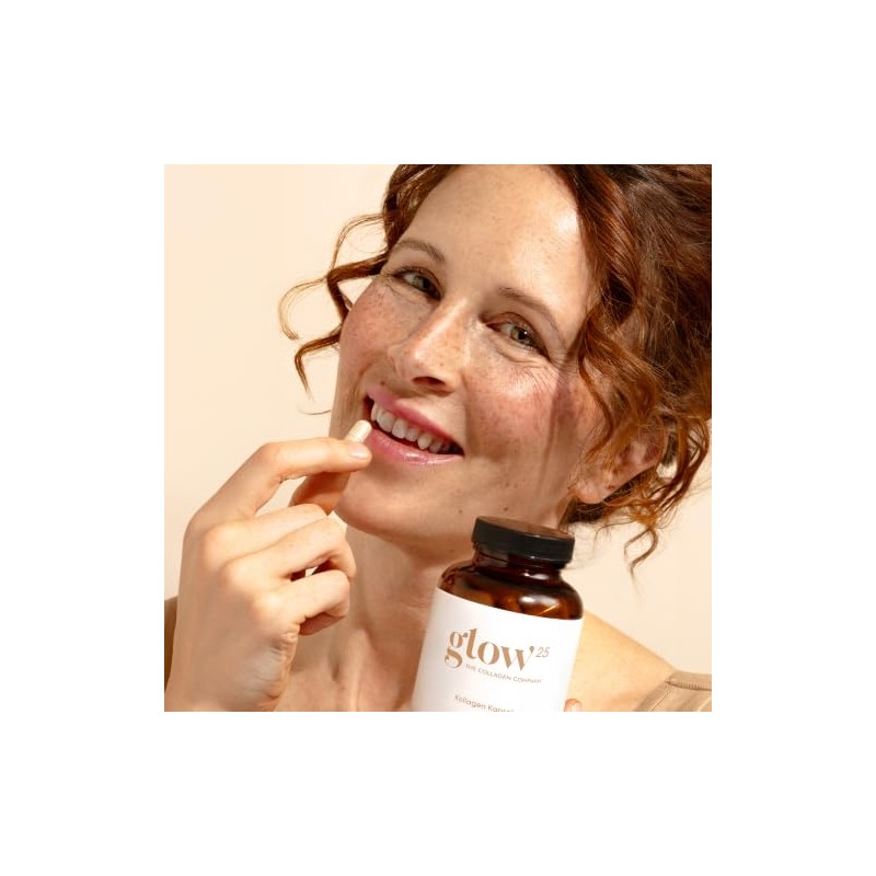 Glow25 Collagen Capsules High Dose [180 Capsules] with Hyaluronic Acid