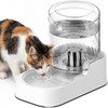 JUNSPOW Automatic Cat Water Dispenser, Dog Water Bowl Dispenser Adjustable