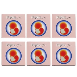 ASK Corporation Emina Popo Extra Popo Soap Set of 6, Cosmetic Soap (3.5 oz (100 g) x 6) with Original Leaflet, Antioxidant Solution (6)