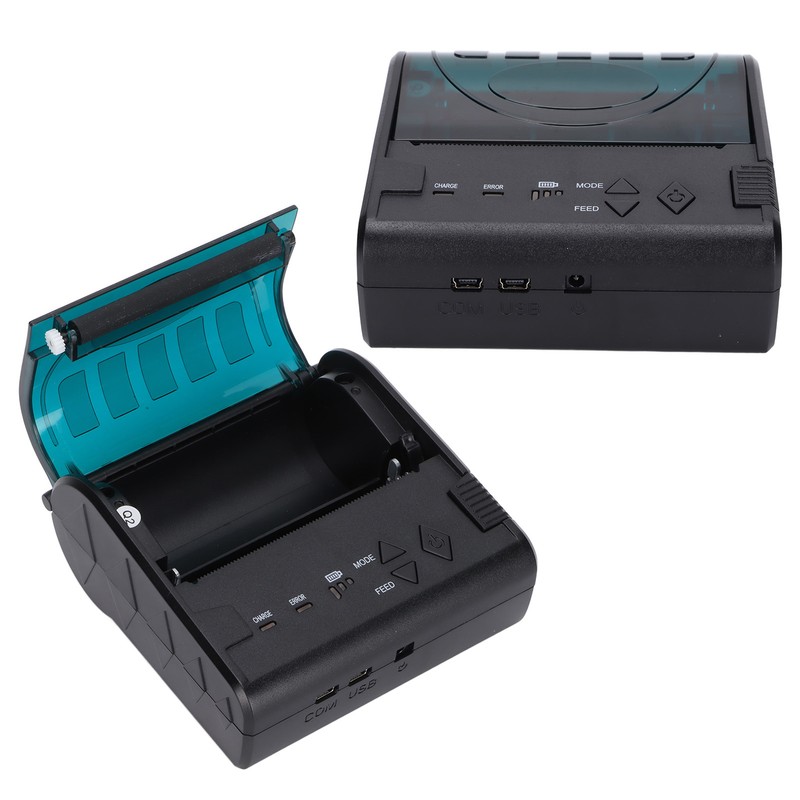 Label Printer 80mm Mini Portable Stable Convenient Thermal Printer for