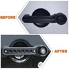 PKEDUO Black Door Handle Inserts + Star Push Button Covers
