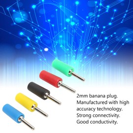 ANKROYU 10Set J.10001 Straight Banana Plug, Brass Pe Bananas Cable Connector, Easy to Plug and Unplug Straight Banana Pin for Welding Machinery Automobiles