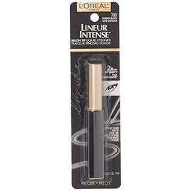 Delineador líquido con punta de pincel Lineur Intense, 0.24 onza, de L'Oréal Paris, Carbon Black