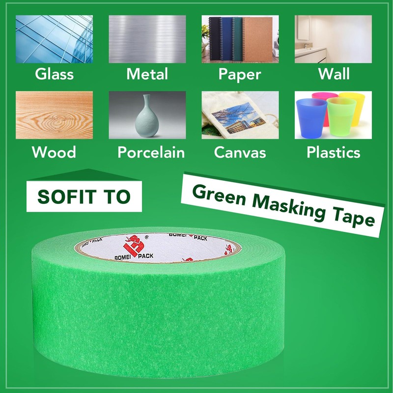 BOMEI PACK 10 Rolls Painters Tape 2 inch Wide, Painter's