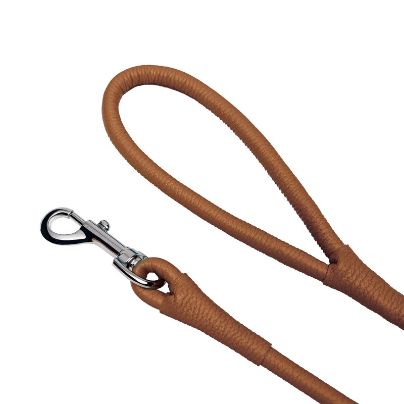 OOPSDOGGY Rolled Leather Dog Lead 6ft Heavy Duty Training Leash