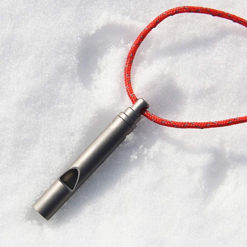Lixada Titanium Emergency Whistle Ultralight Sports Coach Referee Whistles with