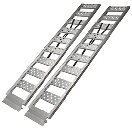 REESE 1126820 Straight Aluminum Loading Ramp for ATVs, Snowmobiles, Dirt Bikes, Lawn Equipment, 13 Inch x 77 Inch, 1,250 lbs. Capacity, Pair