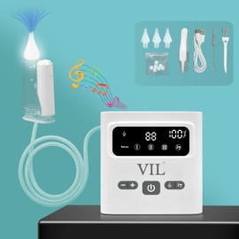 Nasal Aspirator for Baby, VIL Baby Nose Sucker 9 Suction Levels, Electric Baby Nasal Aspirator with 3 Silicone Tips, Rechargeable Nose Sucker for Baby with Night Light and 3 Musics