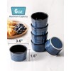 Hasense 6 oz Ramekins for Baking,Ceramic Souffle Dish Oven Safe