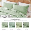 WURUIBO Full/Queen Quilt Set Light Green, Microfiber Lightweight Bedspreads, Ultrasonic