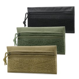 Qavctw 3 Pack Tool Pouch Zipper Bag Tactical Utility Pouches with Hook and Loop Multipurpose Storage Organizer Tool Pouches