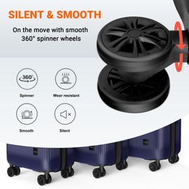 Verdi Hardside Carry On Luggage with Spinner Wheels, Lightweight Travel Suitcase