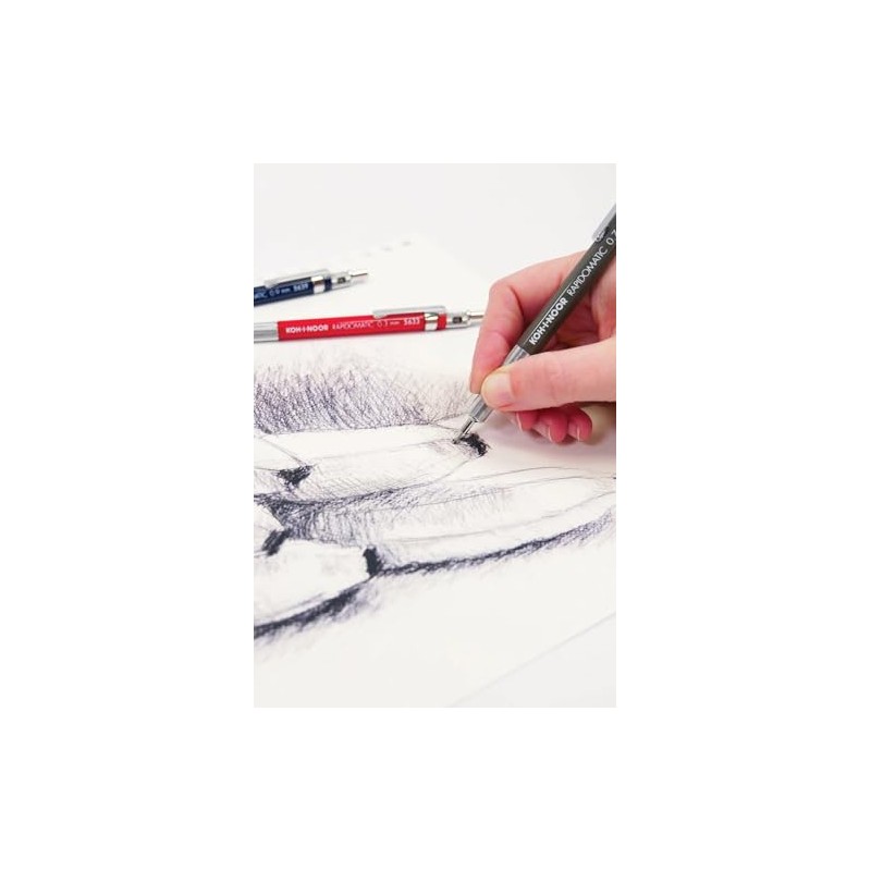 Koh-I-Noor Rapidomatic - Lápiz mecánico de 0.7 mm, gris, 1