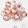 Yiran Balloons 30th Birthday Decoration, Pack of 15 30th Birthday Boy Girl Rose Gold Decoration, Happy Birthday Balloons Rose Gold Decoration, Decoration 30th Birthday Confetti Balloons, Birthday
