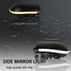 ZDEERAOTO LED Rear Side Mirror Light DRL Amber Sequential Turn