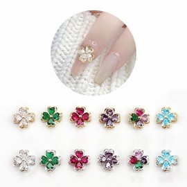 [Out_62] Cliff Nail Luxury Clover Zircon Parts 12 Types - Zircon Parts-135／FREE / [아우트_62]클리프네일 럭셔리 크로버 지르콘파츠 12종 - 지르콘파츠-135／FREE