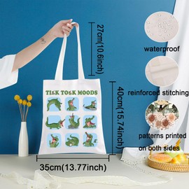 KEYCHIN Crocodile Tick Tote Bag Peter Fairy Fans Gifts Tick Moods Reusable Grocery Bag, Tick-tb