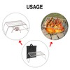 REDCAMP 17" Large Folding Campfire Grill 304 Stainless Steel Grate,