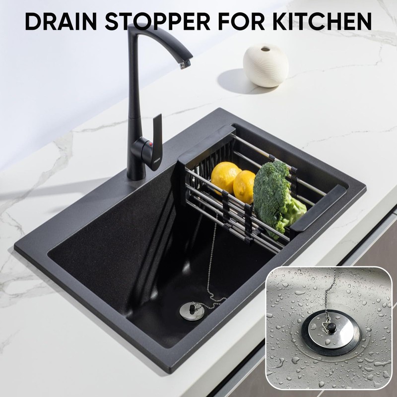 Universal Bath Plug and Chain – Bathroom & Kitchen Sink