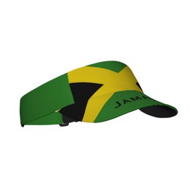 Cute Jamaica Flag Sport Sun Visor Hat Adjustable Visor Cap Hats for Women Men