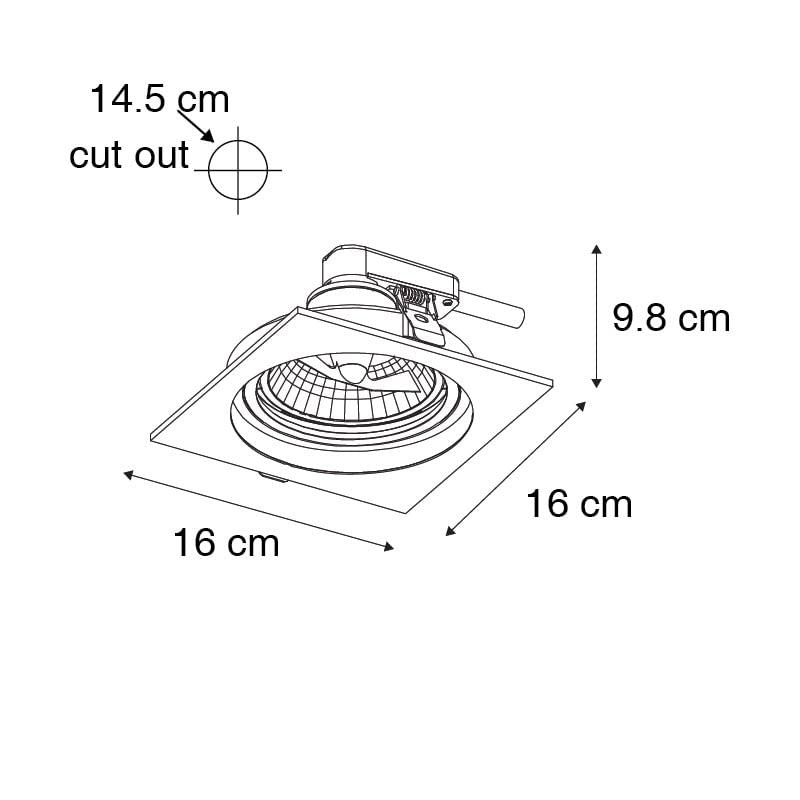 Qazqa - Modern Recessed Spot White Adjustable - Chuck 111