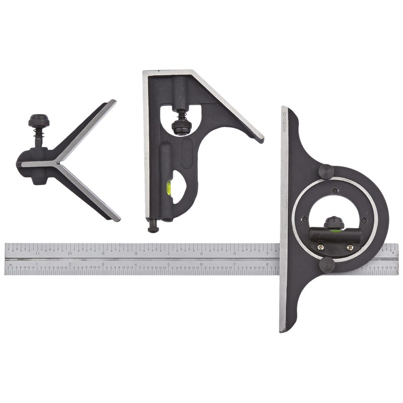 Fowler 52-370-012-0, 4 Piece Combination Square Set With 12" Blade