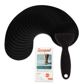Secopad Non-Slip Bathtub Stickers, 24 PCS Safety Bathroom Tubs Showers Treads Adhesive Decals Scraper (Black)