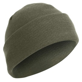 Rothco Deluxe Fine Knit Watch Cap – Warm Beanie Hat for Winter Activities and Outdoor Adventures (US, Alpha, One Size, Foliage Green)