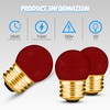 OHLECTRIC S11 Ceramic Red Indicator Night Light Bulbs with E26