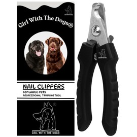 Pet Nail Clippers by Girl With The Dogs, Nail Clippers for Grooming and Claw Care for Cats/Dogs (Large)