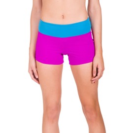 Kalon Clothing Yoga Athletic Shorts Multiple Colors (X-Small, Currant/Bright Blue)