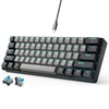 abucow 60% Mechanical Gaming Keyboard Brown Switch Wired Compact Keyboard