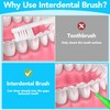 Pack of 30 Interdental Brushes - Brushes for Interdental Spaces,