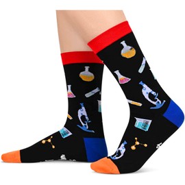 sockfun Science Socks for Men Women Science Gifts for Teens Chemistry Socks Chemistry Gifts, Scientist Teacher Gifts Science Stocking Stuffers
