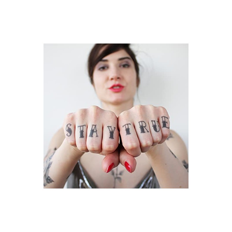 Knuckles Traditional Tattoo - Fingers Temporary Tattoo