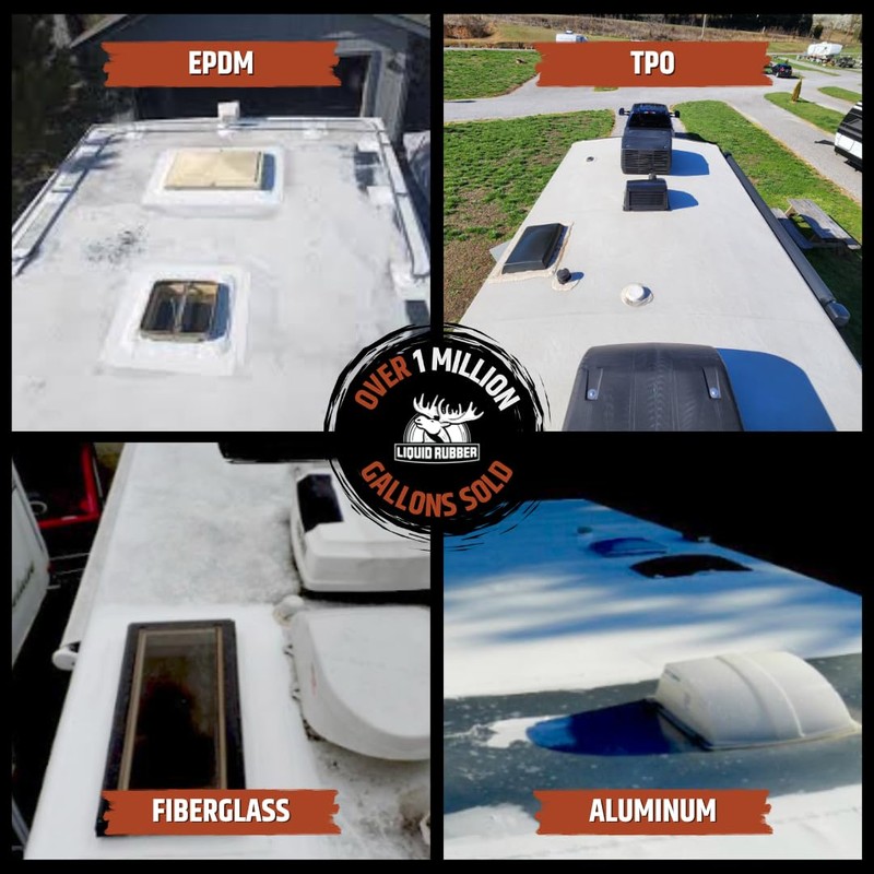 Liquid Rubber RV Lap Sealant, Self-Leveling Roof Sealant for RV