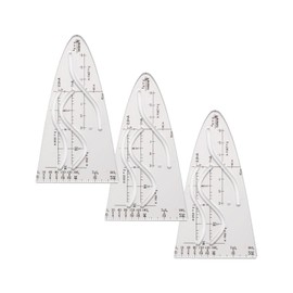 Parabolic Template Maths Geometry, Plastic Normal Parabola Curve Ruler, Flexible Stencils Dimensionally Stable and Normal Parabola, Multifunctional, Curve Template for Students, Office, Designers,
