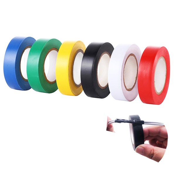 Rayconup Waterproof Electrical Insulation Tape, Coloured Set of 6 Insulating