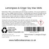 Wax Melts - Lemongrass and Ginger | 16 Pack |