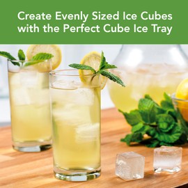 Tovolo Perfect Cube Ice Tray Set of 2 (Candy Apple) - Reusable Silicone Molds for Whiskey, Cocktails, Coffee, Bartender Accessories, & Smoothies / BPA-Free & Dishwasher-Safe