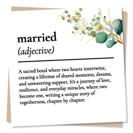 Beautiful Wedding Married Celebration Card - Sincere Congratulations Marriage Card For A Special Husband and Wife Couple - Made in UK