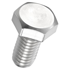 Kozelo 10 Pcs Hex Head Screws Bolts - [M6-1x12] 304 Stainless Steel Grade A2-70 Fully Threaded Hex Tap Metric Hexagon Head Machine Bolts Left Hand External Hex Drive, Silver Tone