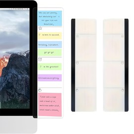 Pack of 2 Desk Accessories, Office Supplies Monitor, Office Supplies Memo Board, Computer Message Board, Office Supplies for Men and Women, Computer Sticky Note Holder